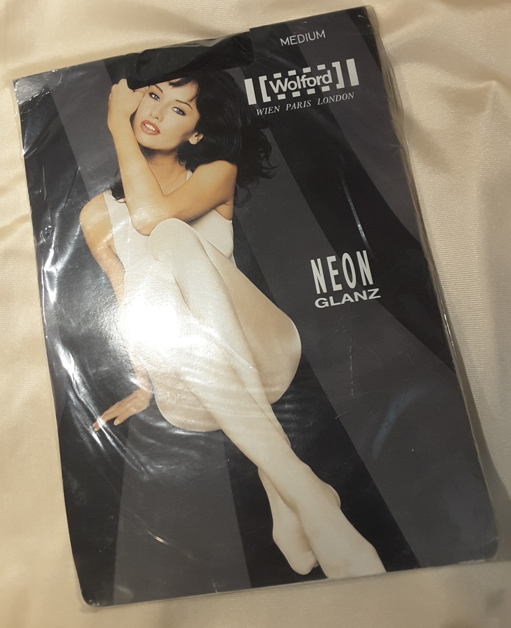 Wolford Neon Glanz Sheer Tights Black Size Medium